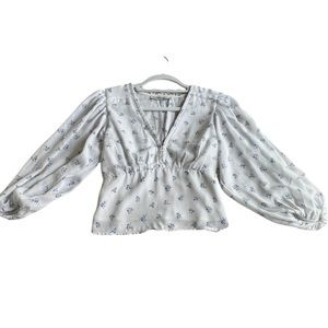 Puff sleeve floral top